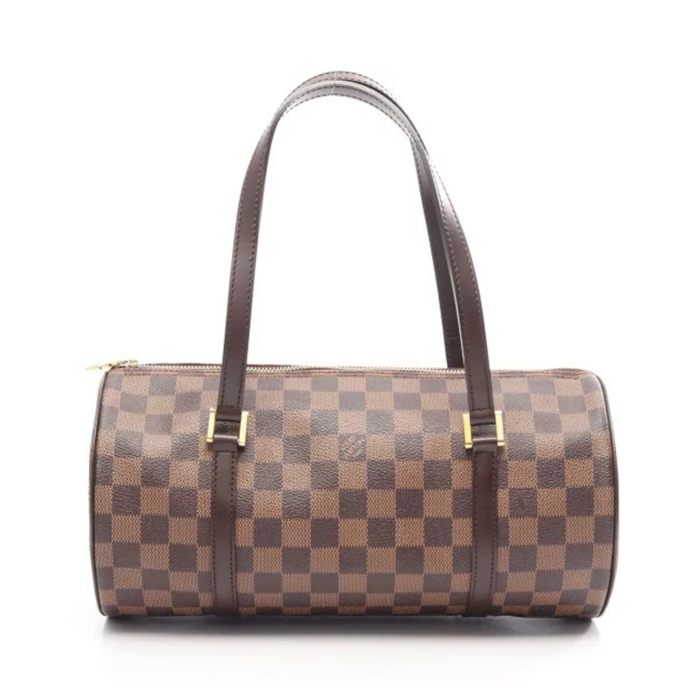 Louis Vuitton Papillon Damier Ebene Brown Handbag Canvas Leather Brown